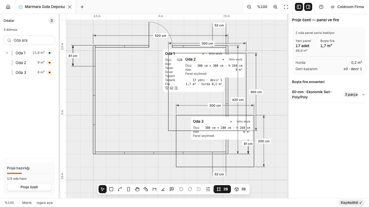 Coldsolve 2D project design workspace